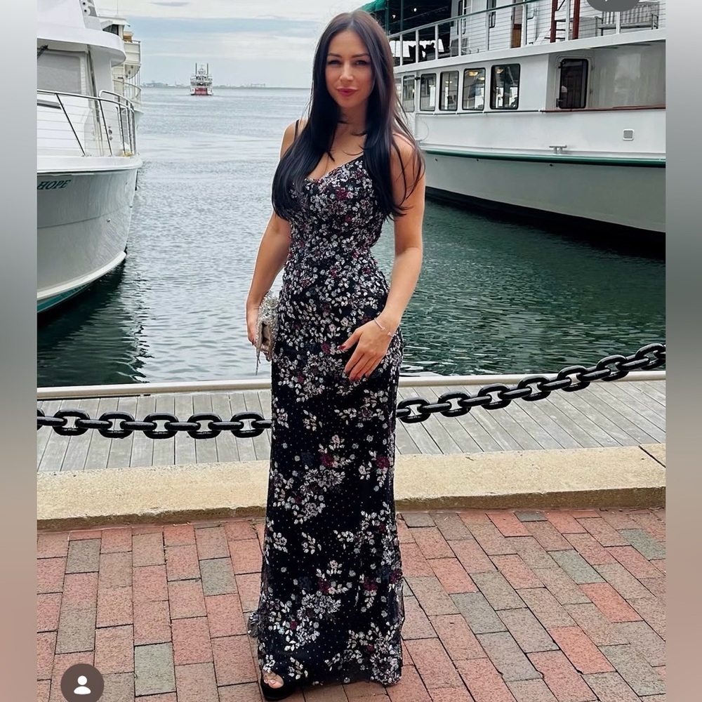 Floral Black Maxi Dress